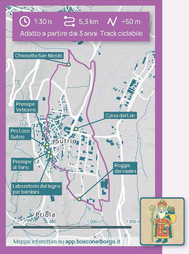 Mappa Anello Fondovalle Sutrio 2 – Il percorso della cappella del conforto Mappa Anello Fondovalle Sutrio 2 - Il percorso della cappella del conforto